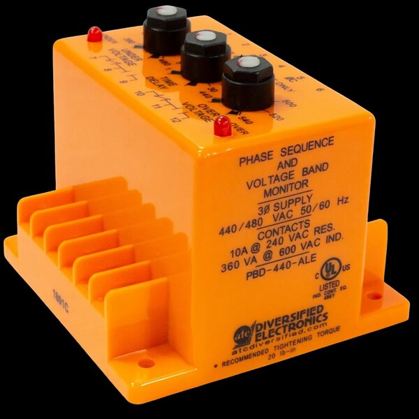 Phase Sequence and Voltage Monitor, 120VAC